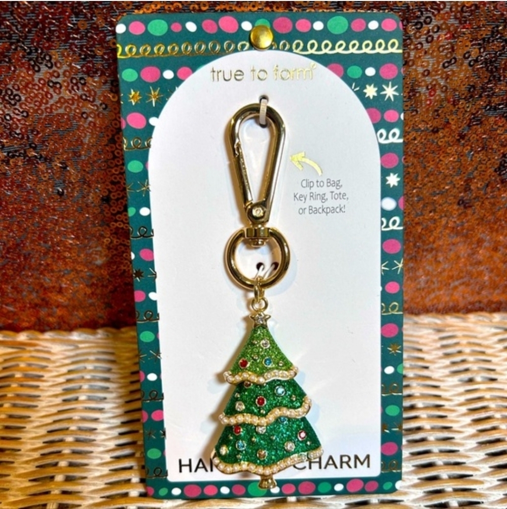 ✨️NWT SPARKLING CHRISTMAS TREE 🎄✨️BAG CHARM/ KEYCHAIN✨️🎄✨️💻✨️🎄✨️🎄